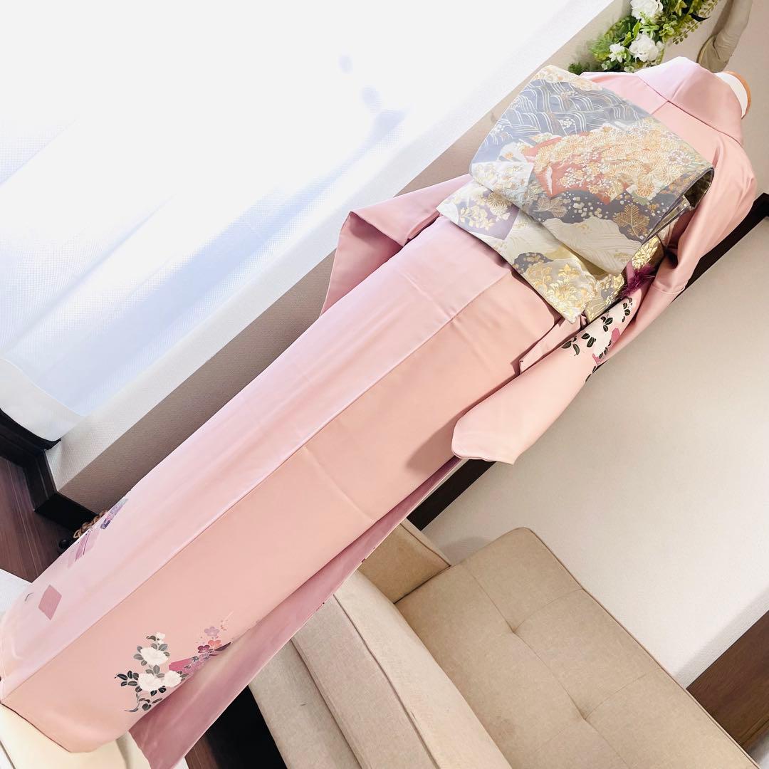 桜色 友禅 4点 フルセット 訪問着 入学式 卒業式 入園式 春 秋 冬