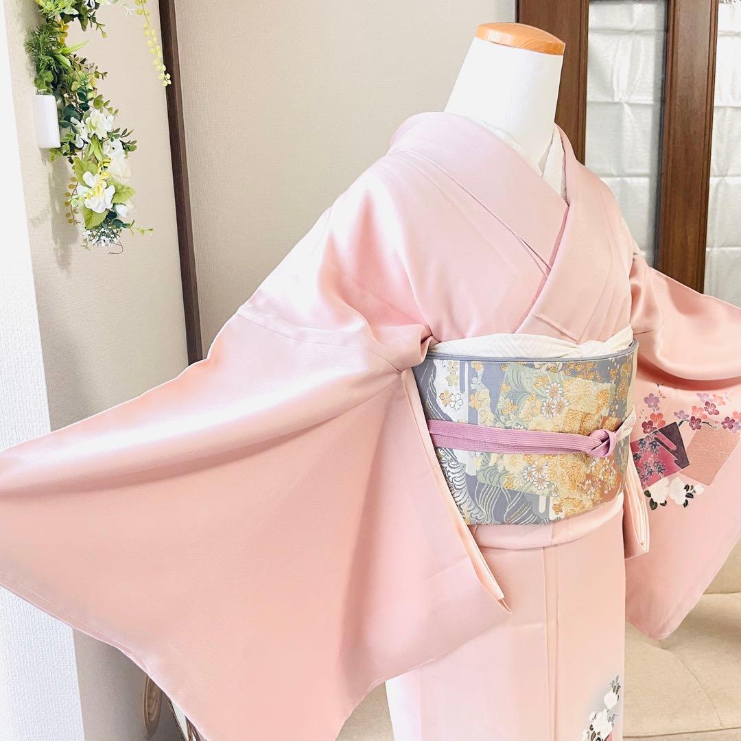 桜色 友禅 4点 フルセット 訪問着 入学式 卒業式 入園式 春 秋 冬