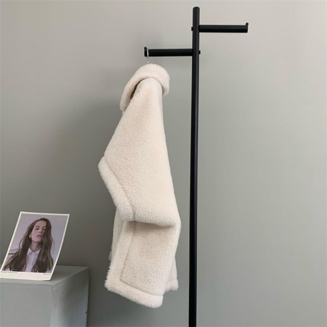 新品未使用 ベアポンチョ アルパカ素材 テディ ケープ ホワイト