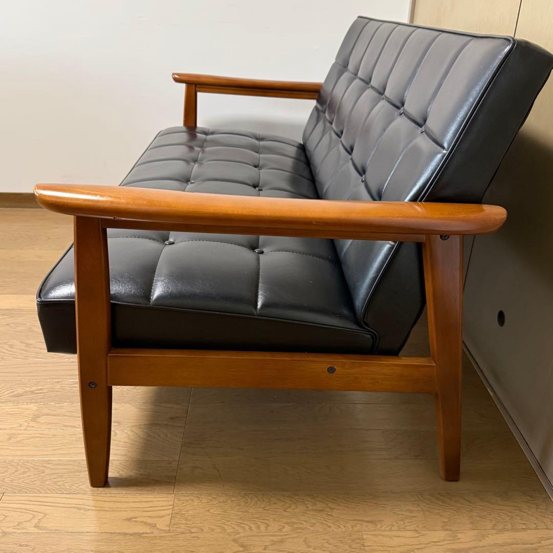 カリモク60 kチェア 2シーター スタンダードブラック