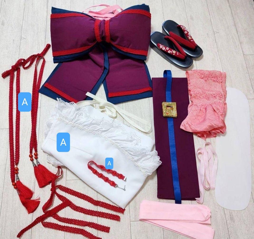 おとめ妖怪ざくろ　西王母桃（ざくろ）コスプレ衣装　フルセット　豆蔵付き