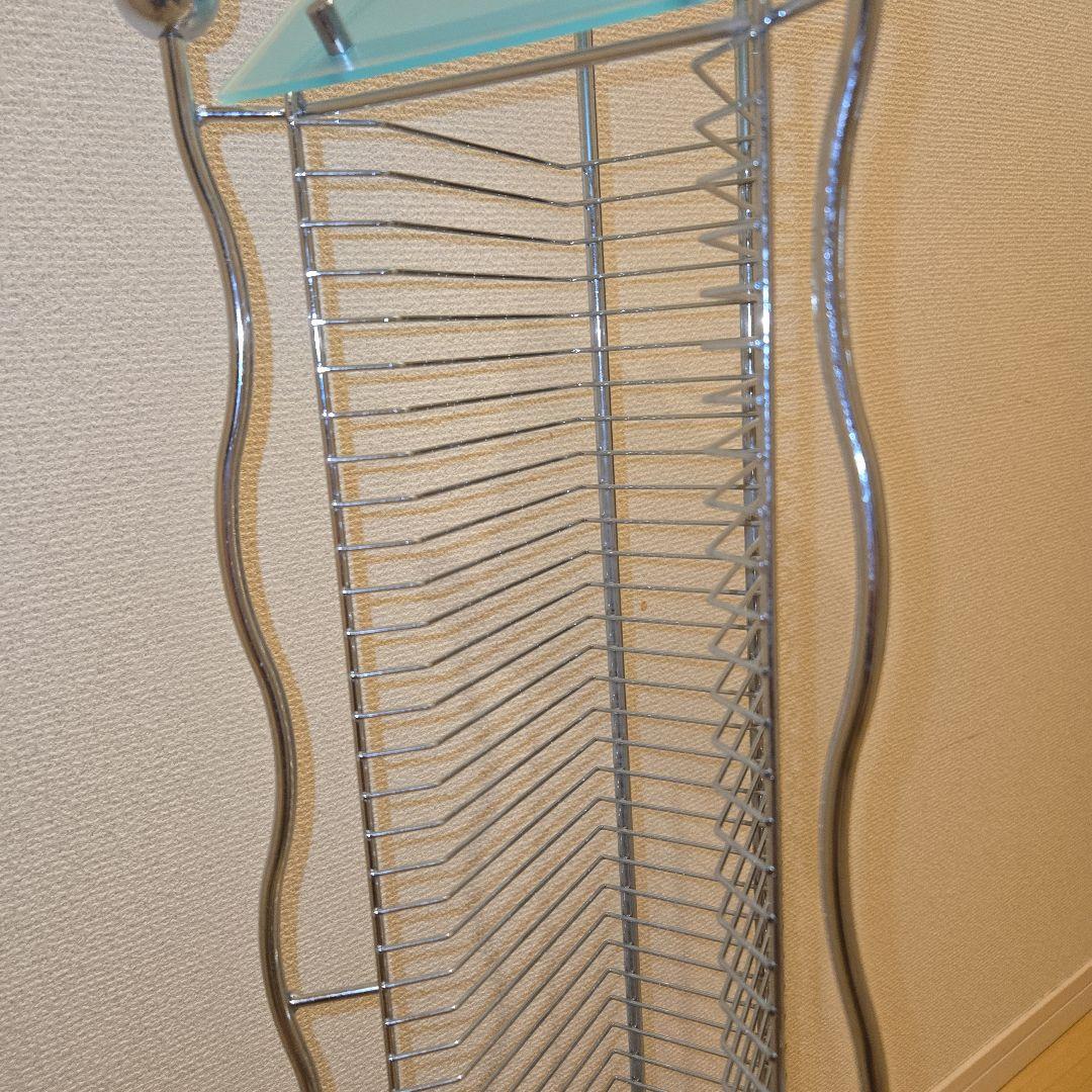 90’s ポストモダン CDラック CDタワー シルバー メタル