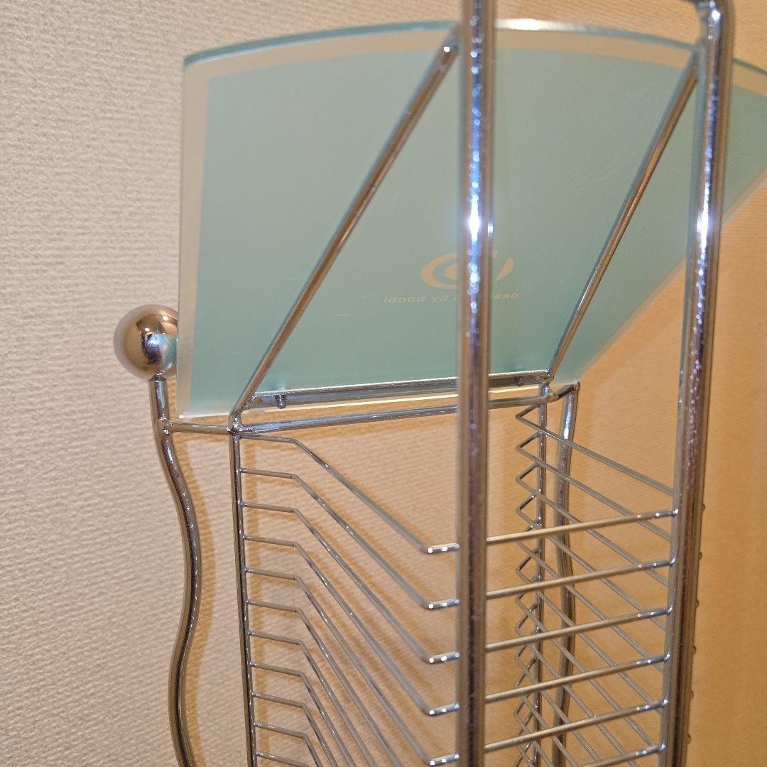 90’s ポストモダン CDラック CDタワー シルバー メタル