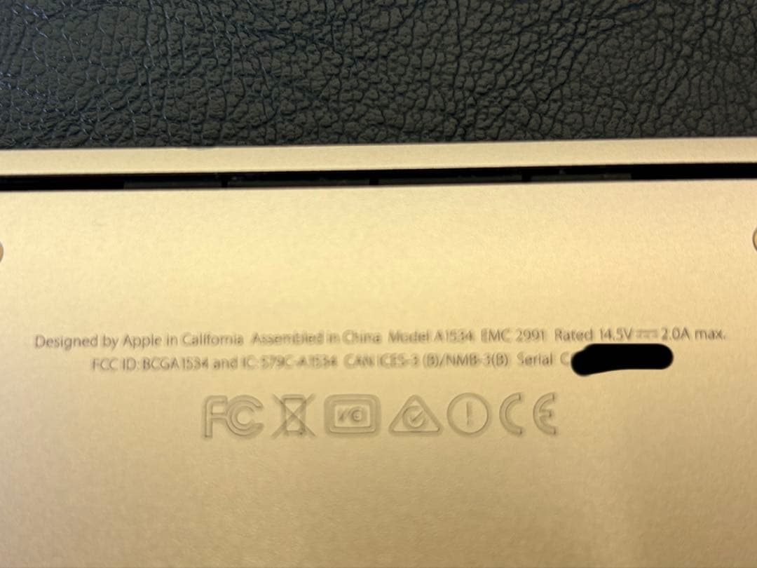 Apple MacBook 12インチ A1534 ゴールド