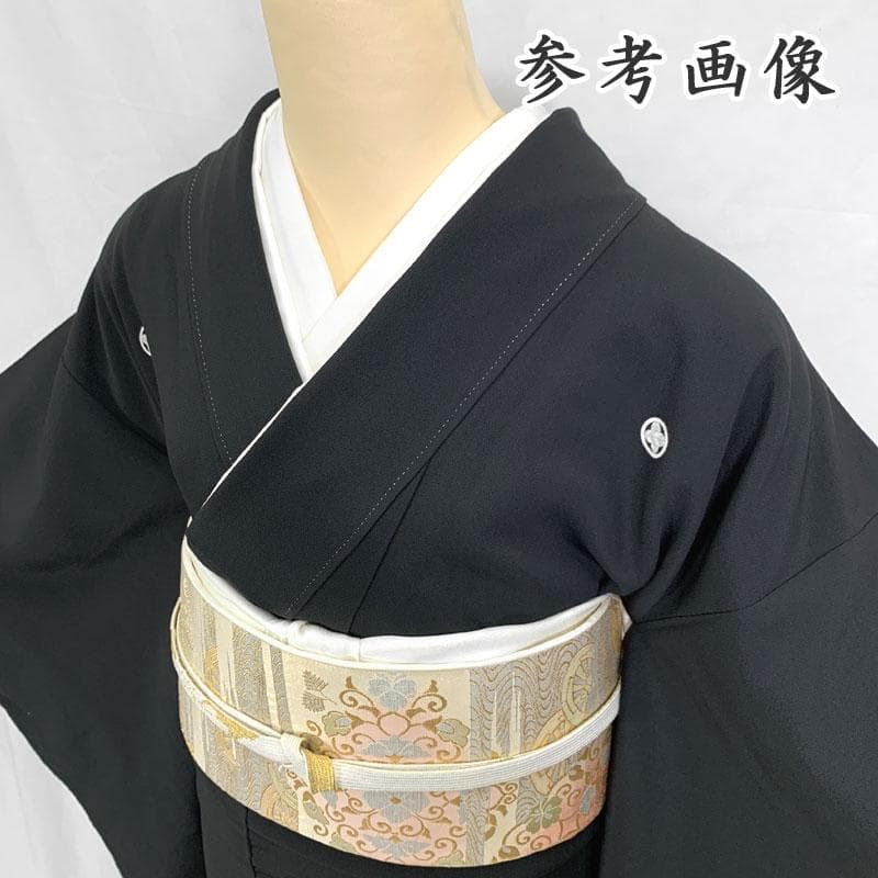 507mo33〇千總 百貨店取扱い 黒留袖 五つ紋 比翼付き 刺繍 金彩〇美品