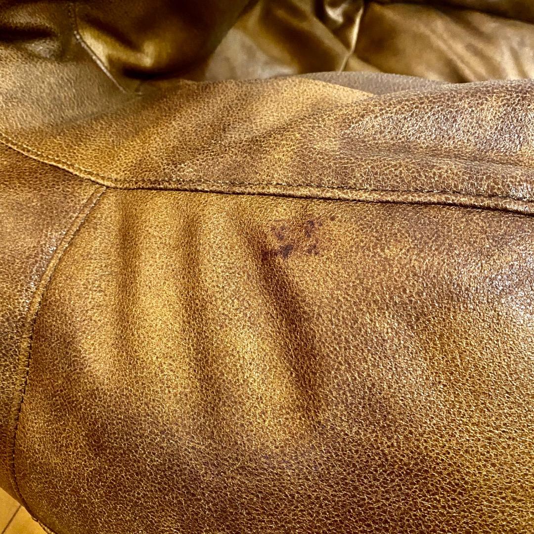 ビーズクッション　1人掛け　レザー　合皮　ブラウン