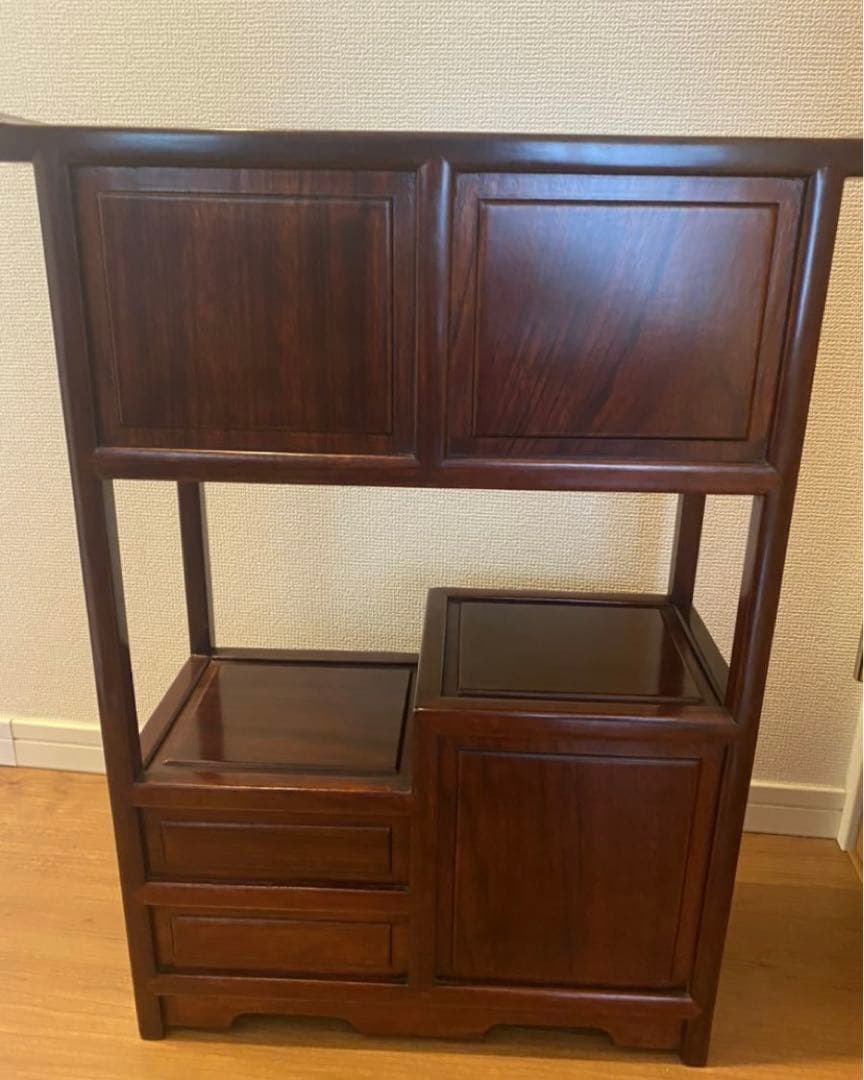 中国美術 唐木 花梨 茶棚 伝統工芸 家具 骨董品