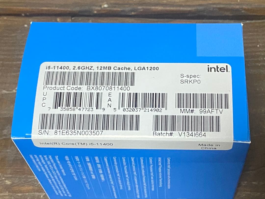 intel core i5 11400 2.6GHz (動作確認済みです！)