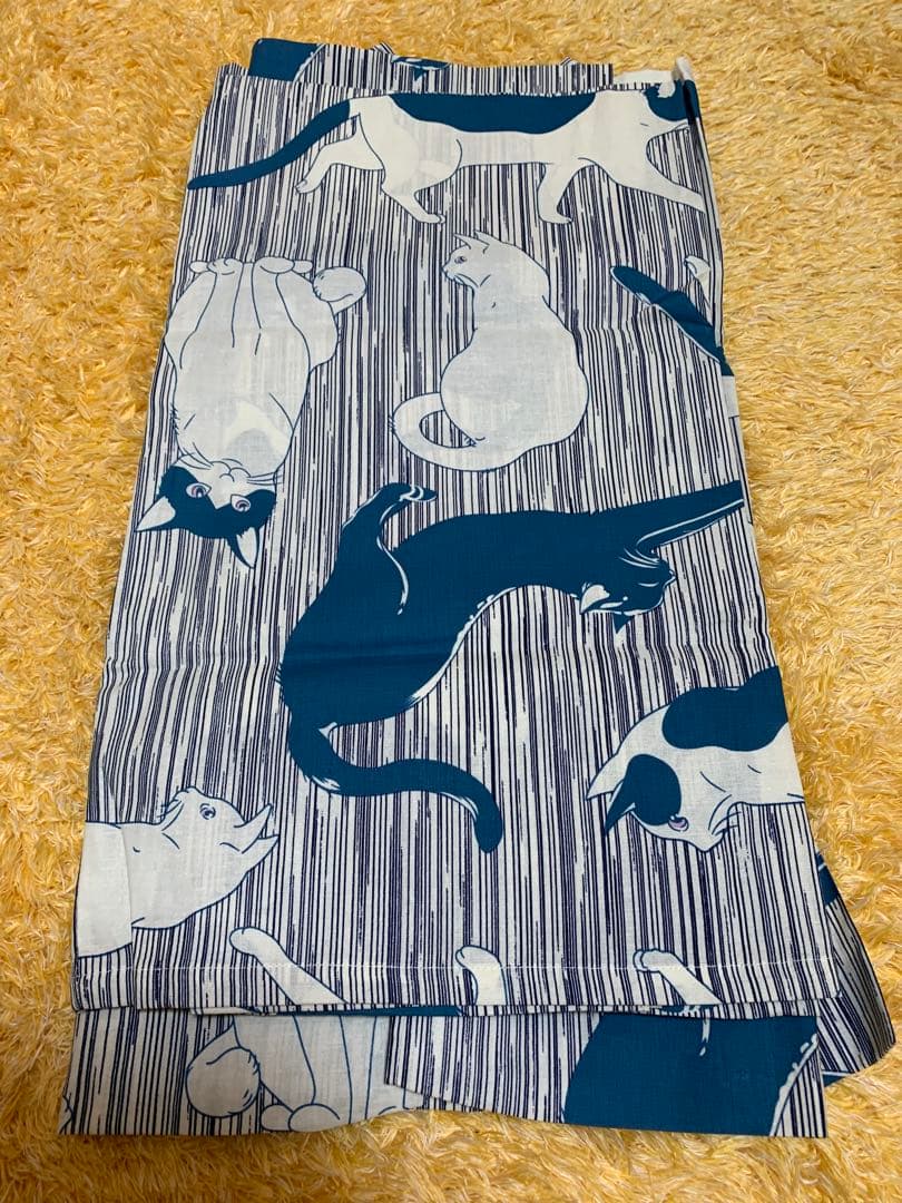 最終値下げ！　新品　猫柄　浴衣と帯　ねこ　にゃんこ