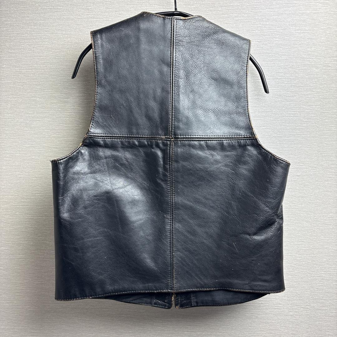 スコットランド製 Transatlantic Clothing レザーベスト S