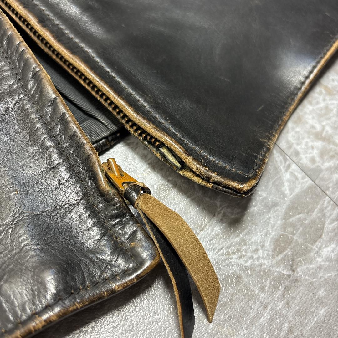 スコットランド製 Transatlantic Clothing レザーベスト S