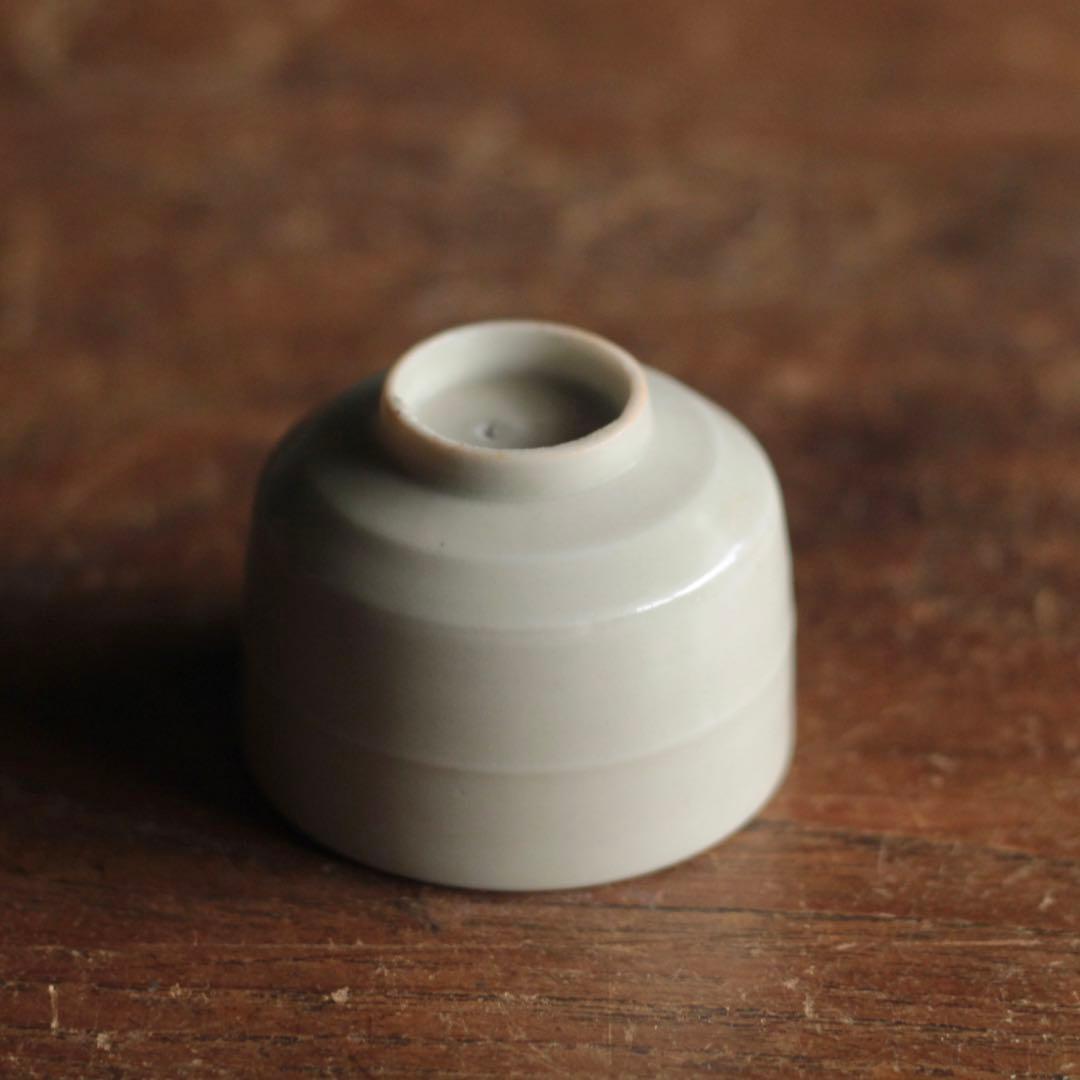 古伊万里 白磁 胴紐 半筒盃 ちょこ ぐい呑み 酒器 古美術 古道具