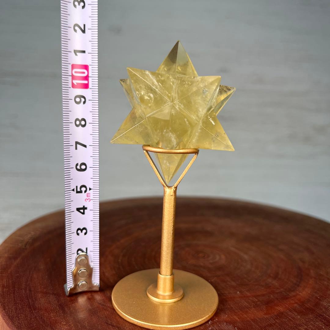 天然石　マカバスター　シトリン　台座付き