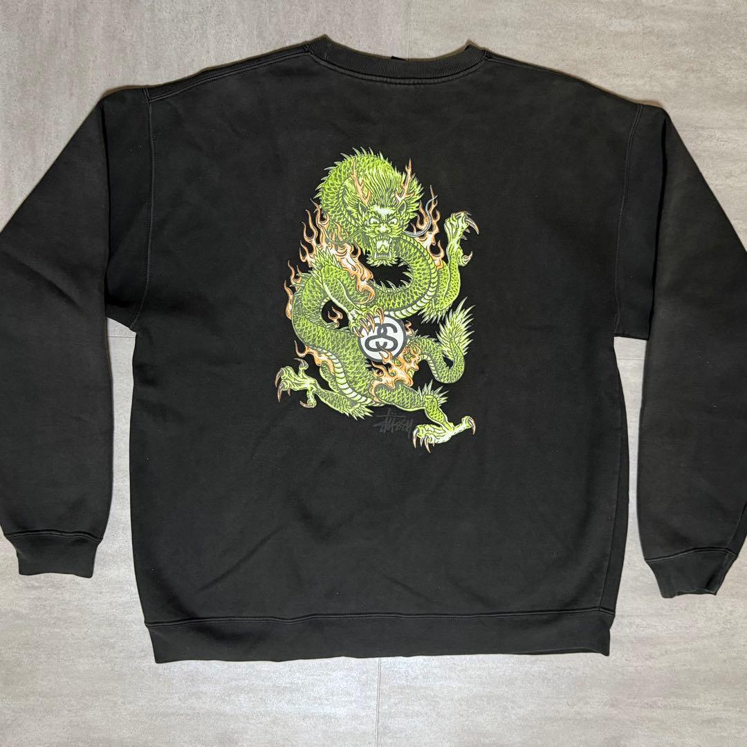 ム*ン様 USA製 vintage STUSSY スウェット ドラゴン