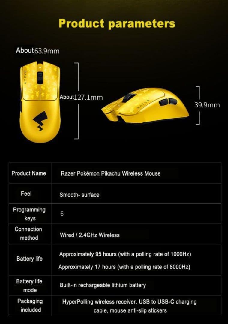 特典有⭐Razer Viper V3 Pro⭐️ ポケモン⭐️ゲーミング【新品】