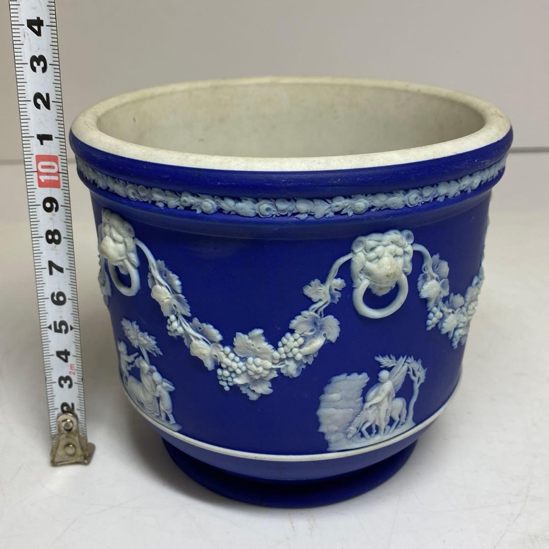 ウェッジウッドジャスパー フラワーポッド 鉢2個 幅約13cm東R8-0213①