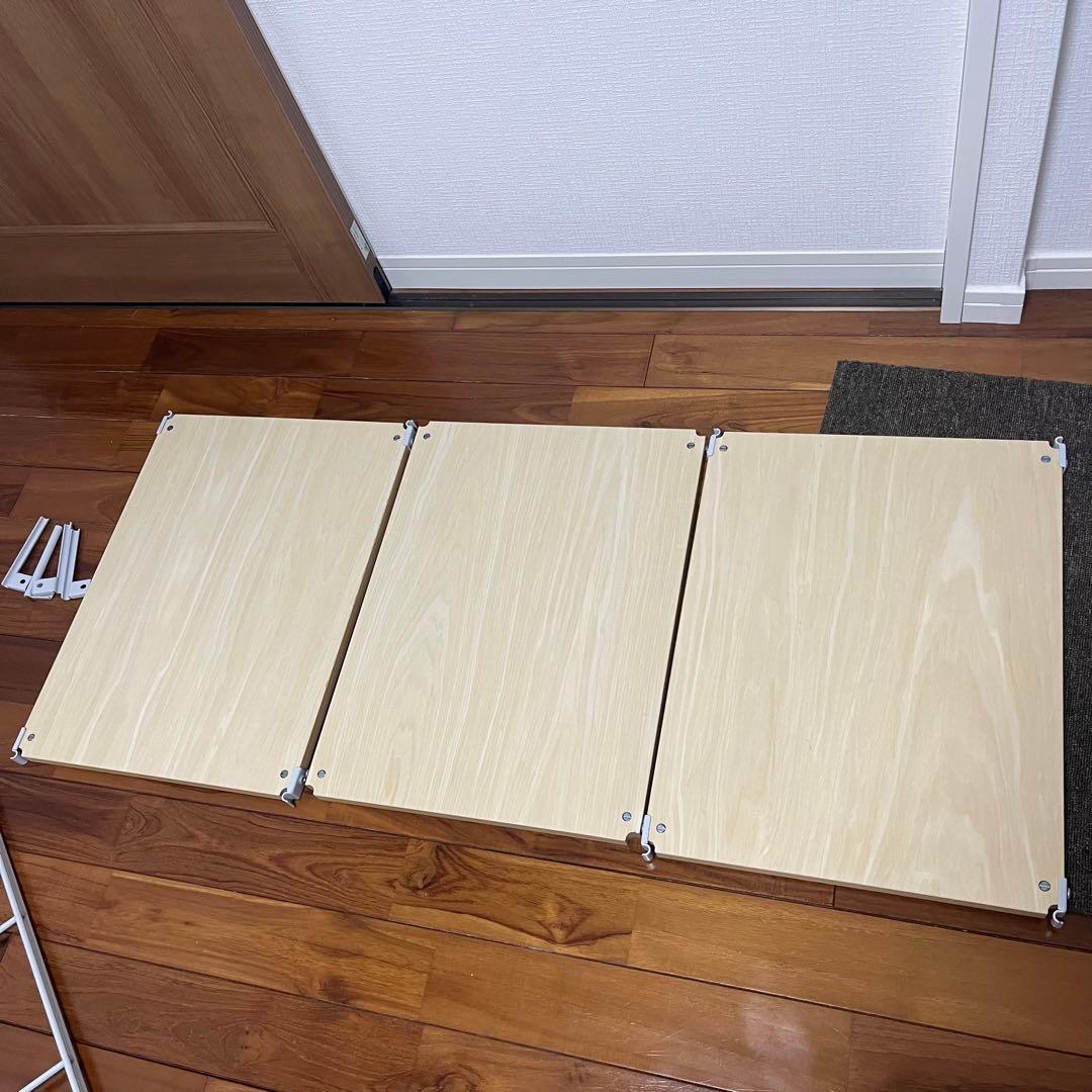 【無印良品】スチールユニットシェルフ　木製棚✖️グレー