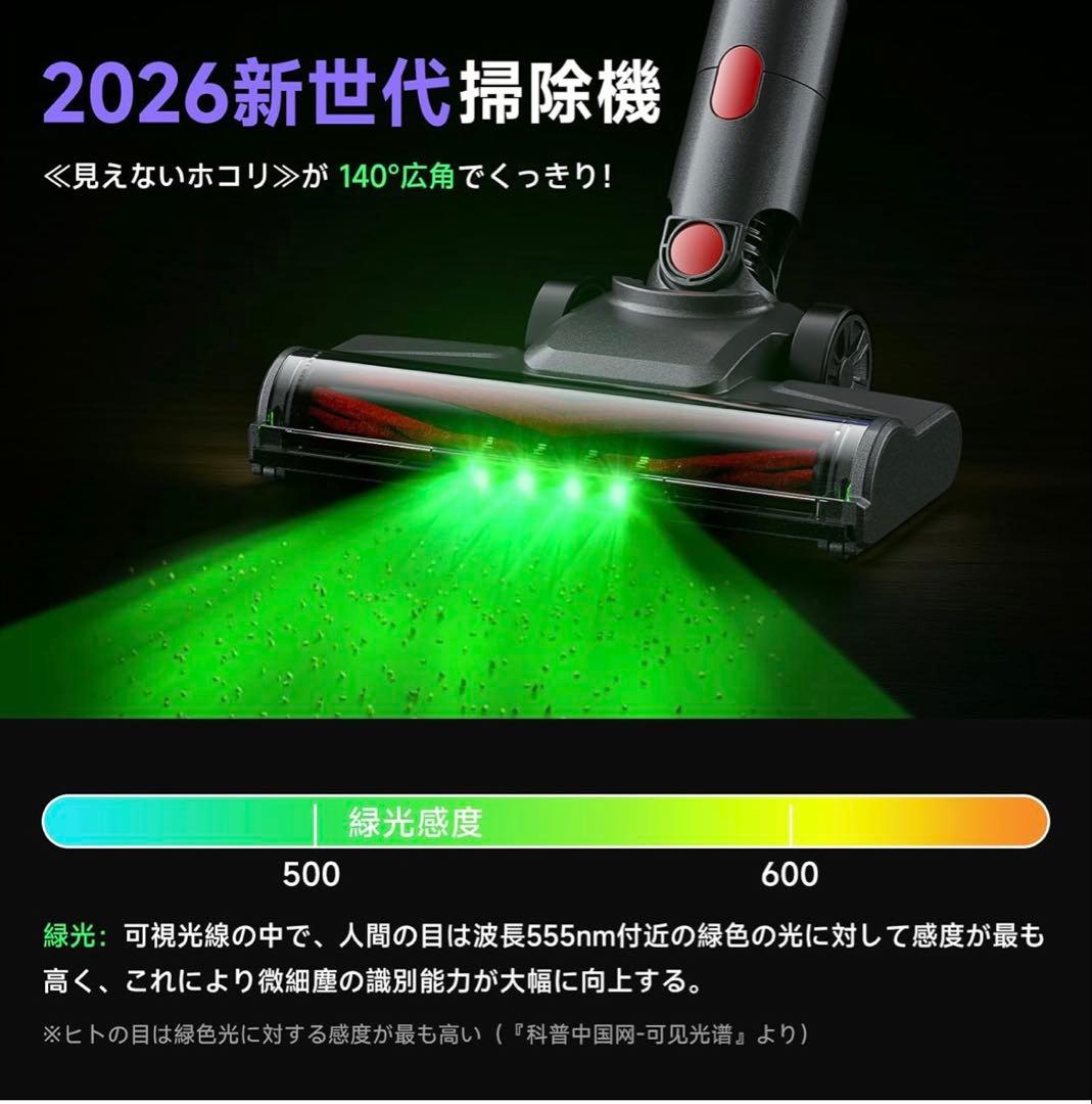 掃除機 コードレス 自立式 スタンド不要 軽量 スティック クリーナー パープル