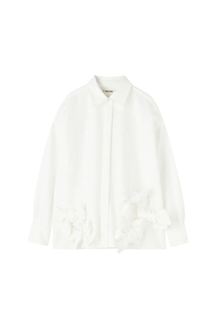 THE TOE kordela twist shirt　ホワイト