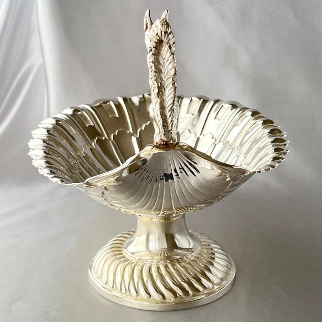 リスのナッツボウル / センターピース【シルバープレート】大型