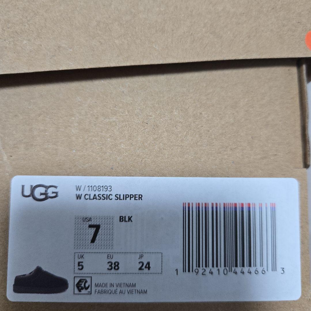 UGG CLASSIC SLIPPER サイズ38 ブラック