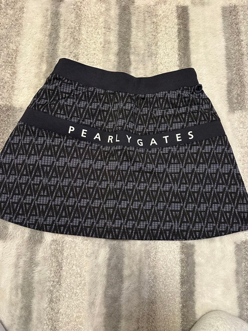 【超美品】PEARLY GATES 幾何学模様 ゴルフ スカート 1号 Mサイズ