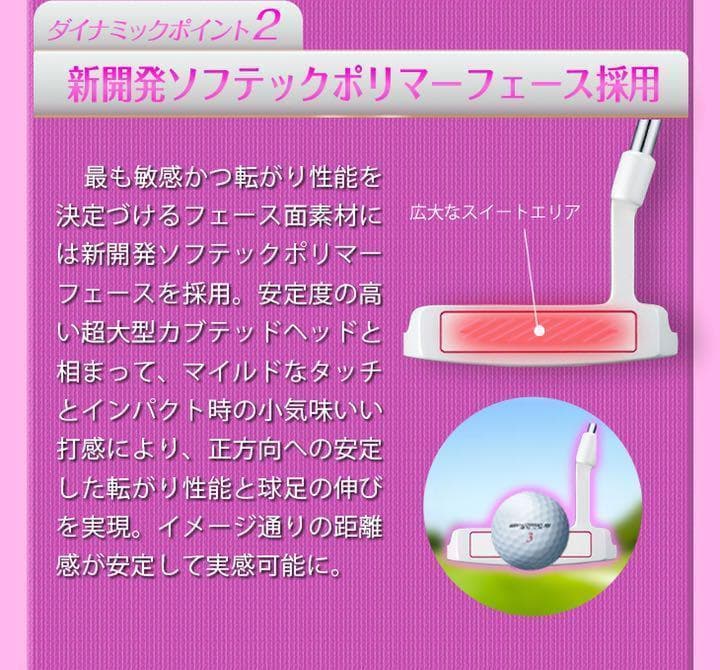 【左 希少な女性用】極太グリップと大型の安定感? ダイナミクスレディスパター