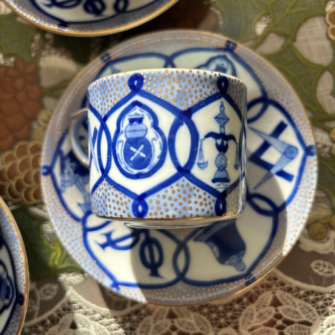 深川製磁 VOC コーヒーカップセット 4客 アンティーク