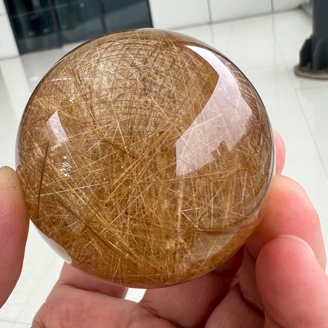 ⭐︎【極上品】タイチンクオーツ 置物 52.5mm 203g