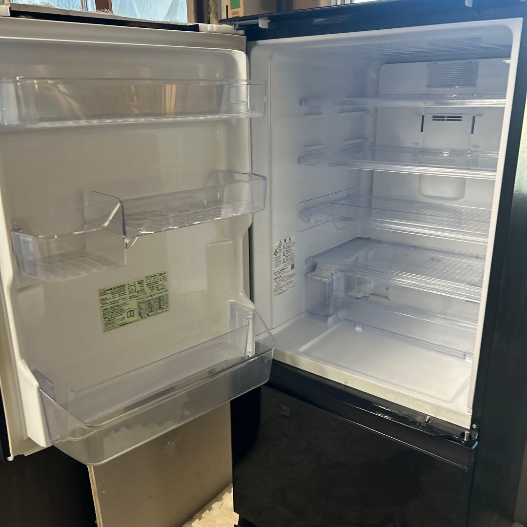 SHARP 2021年製 3ドア冷蔵庫 ワインレッド