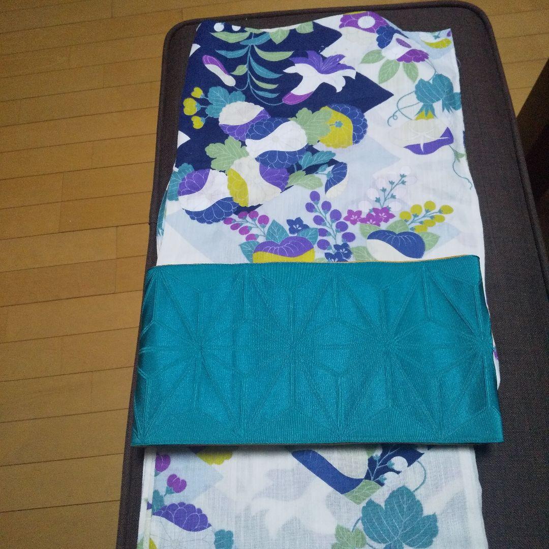 撫松庵浴衣&ふりふ半幅帯セット 美品