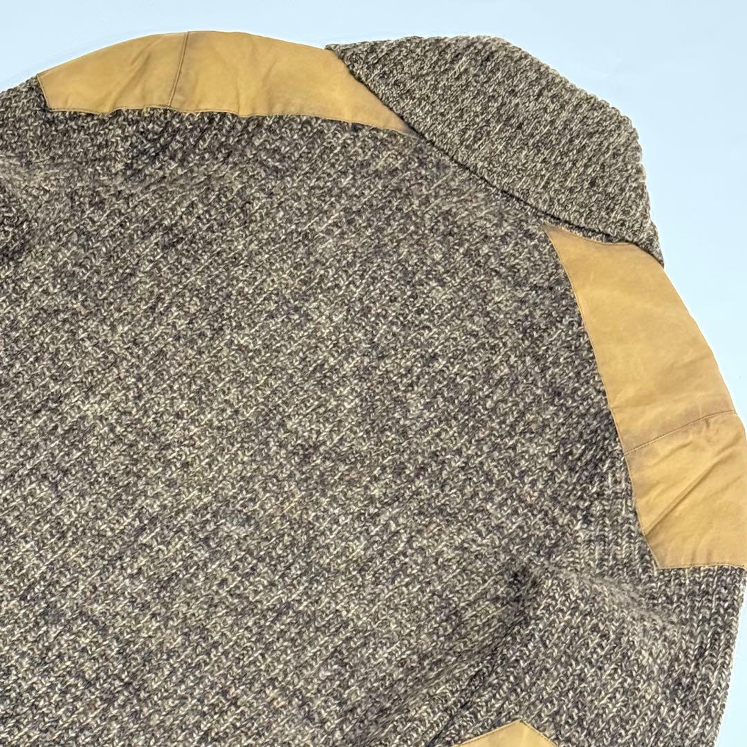 美品 RRL ショールカラー ニット ラルフローレン エルボーパッチ ショルダー