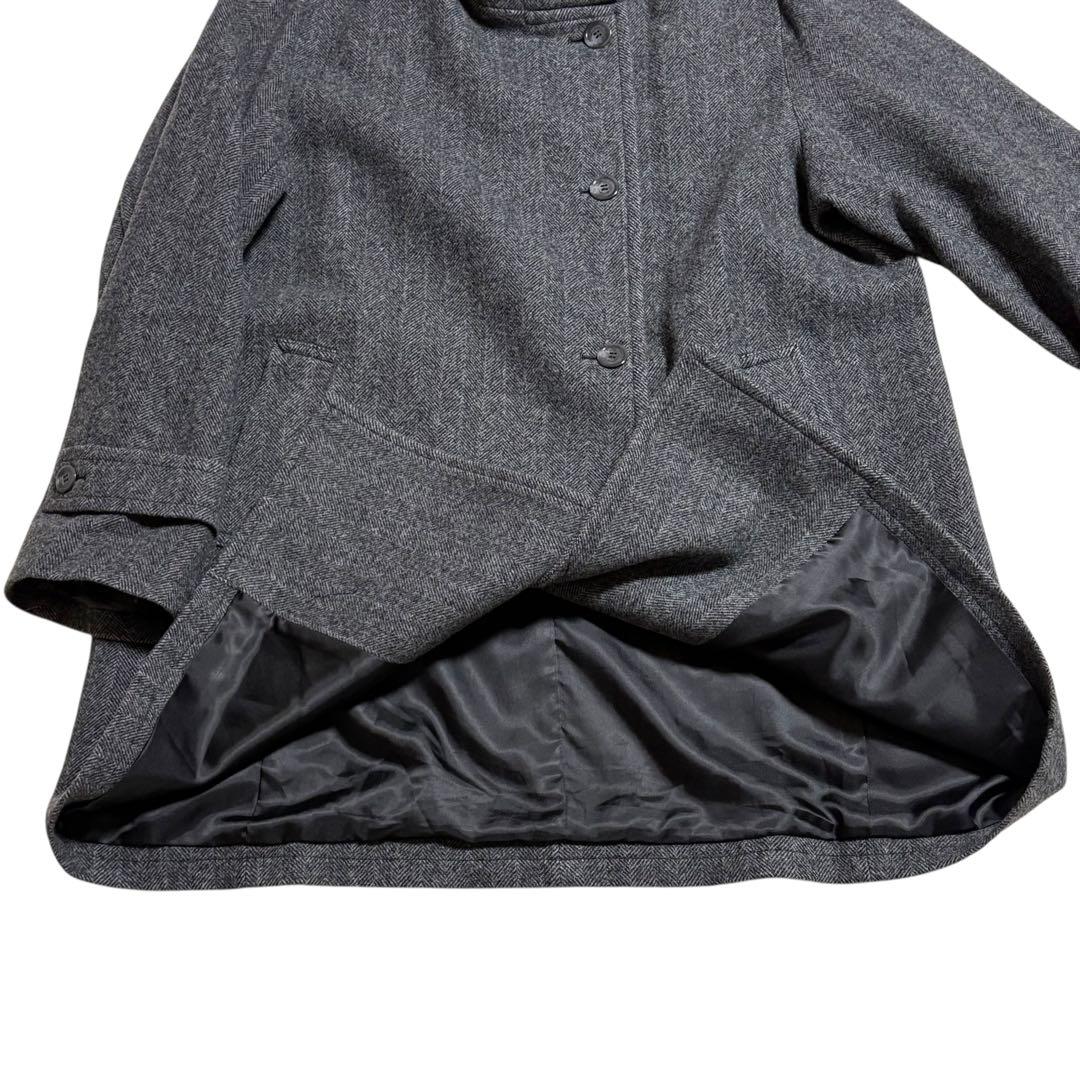 【2023AW】relume☆尾州ウールスーパー100モッサスタンドコートグレー