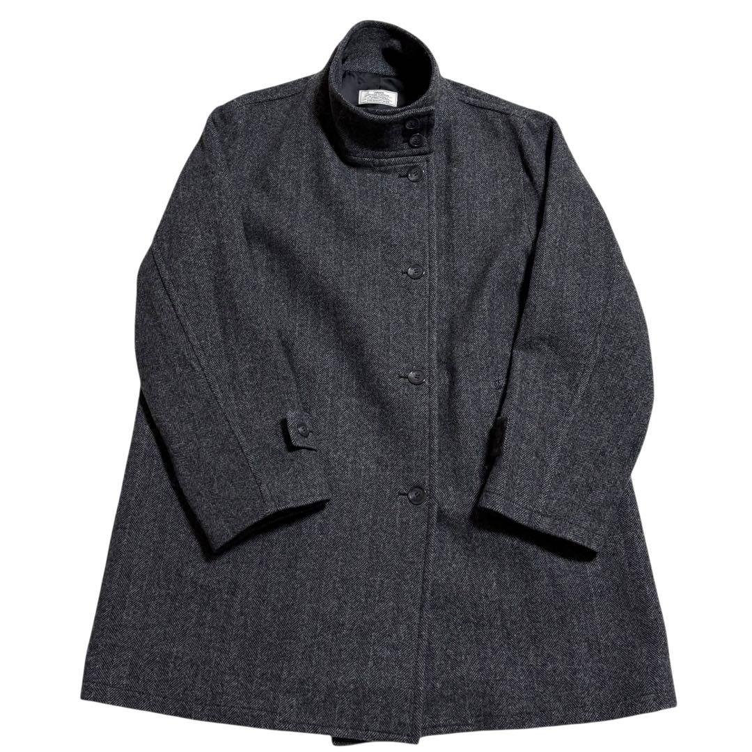 【2023AW】relume☆尾州ウールスーパー100モッサスタンドコートグレー