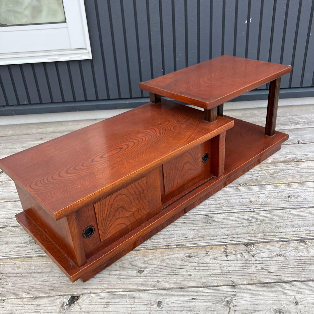 昭和レトロ 木製 階段箪笥 飾り棚 茶箪笥 サイドボード 古家具 ビンテージ