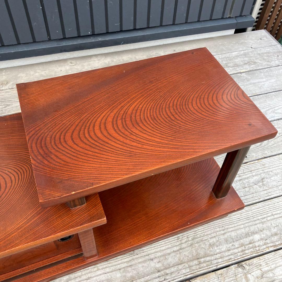 昭和レトロ 木製 階段箪笥 飾り棚 茶箪笥 サイドボード 古家具 ビンテージ