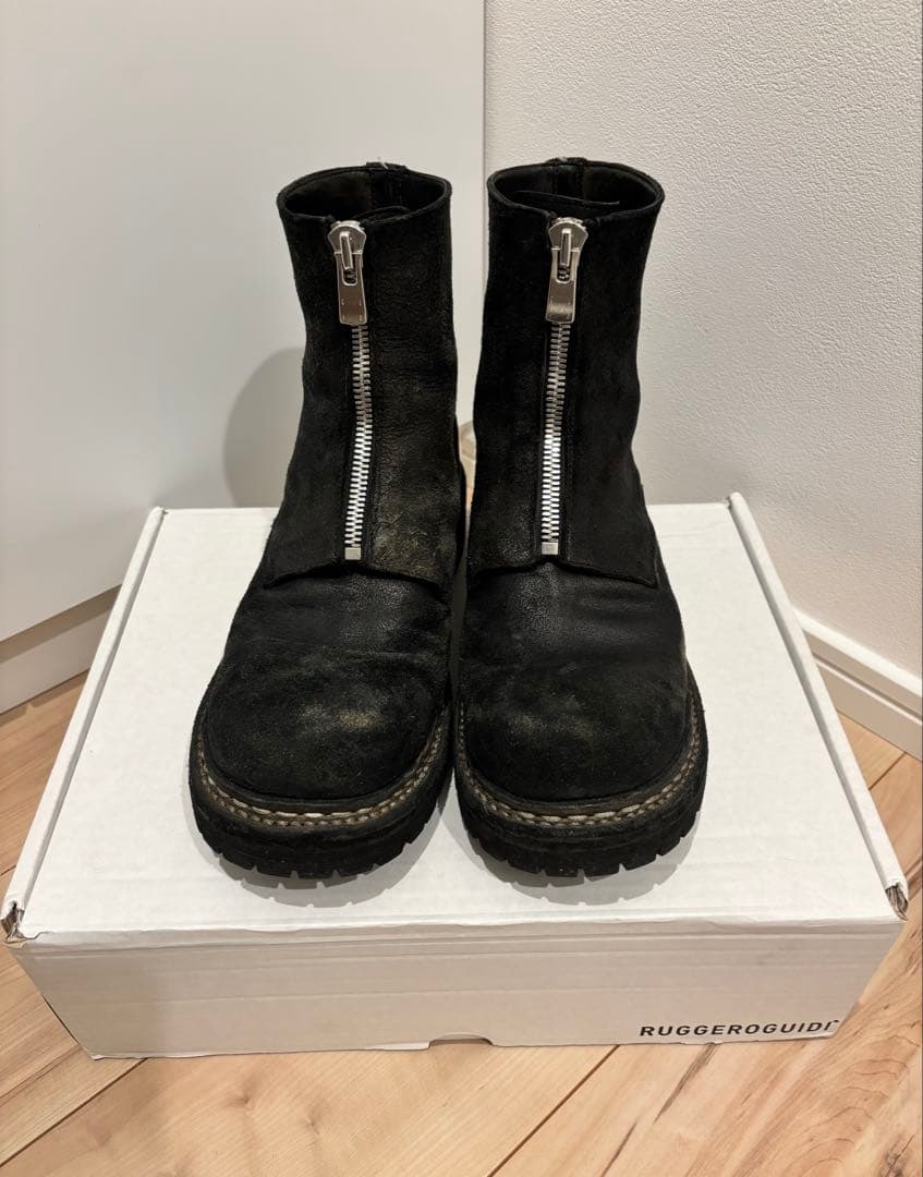 週末限定価格　GUIDI ZIPPED BIG DADDY BOOTS 41
