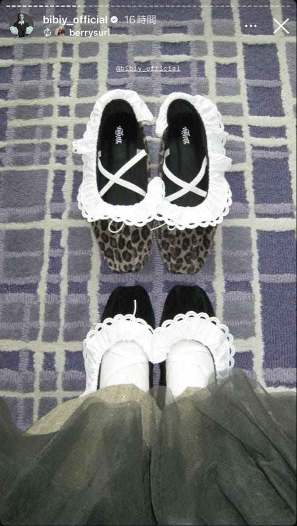 ♡*可様 B. LACE BALLERINAS ビビィフラットバレエシューズ　レ