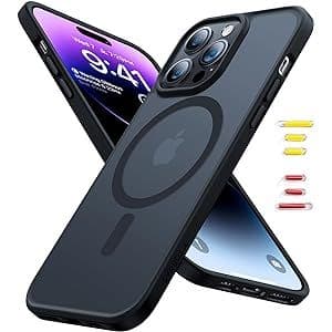 CASEKOO iPhone 14 Pro 用 ケース クリア ワイヤレス充電
