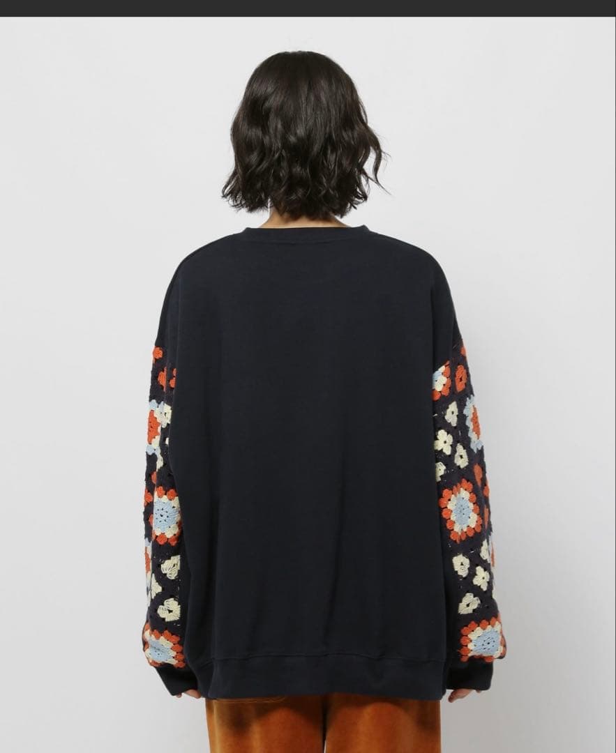 ニコアンド　クロシェコンビプルオーバー　Lサイズ