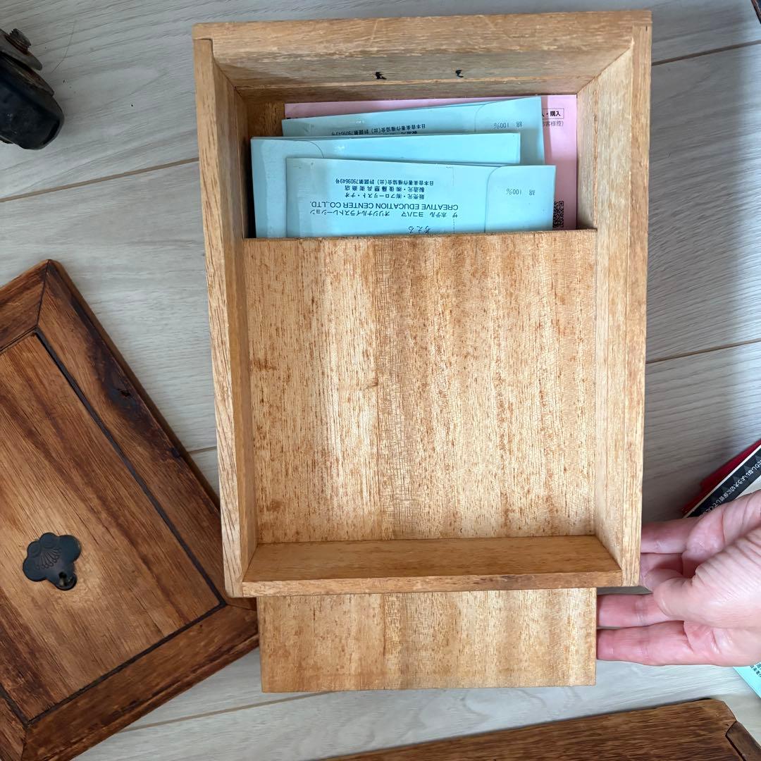 昭和レトロ 小型木製チェスト 引き出し 多収納