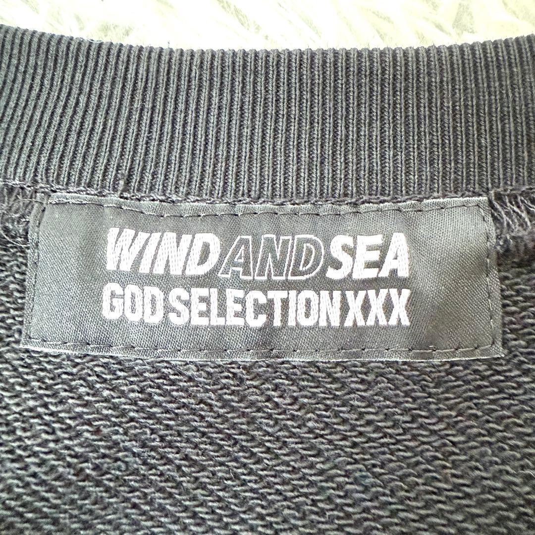 【美品✨】ウィンダンシー×ゴッドセレクション 背面パイルロゴ スウェット 黒 S