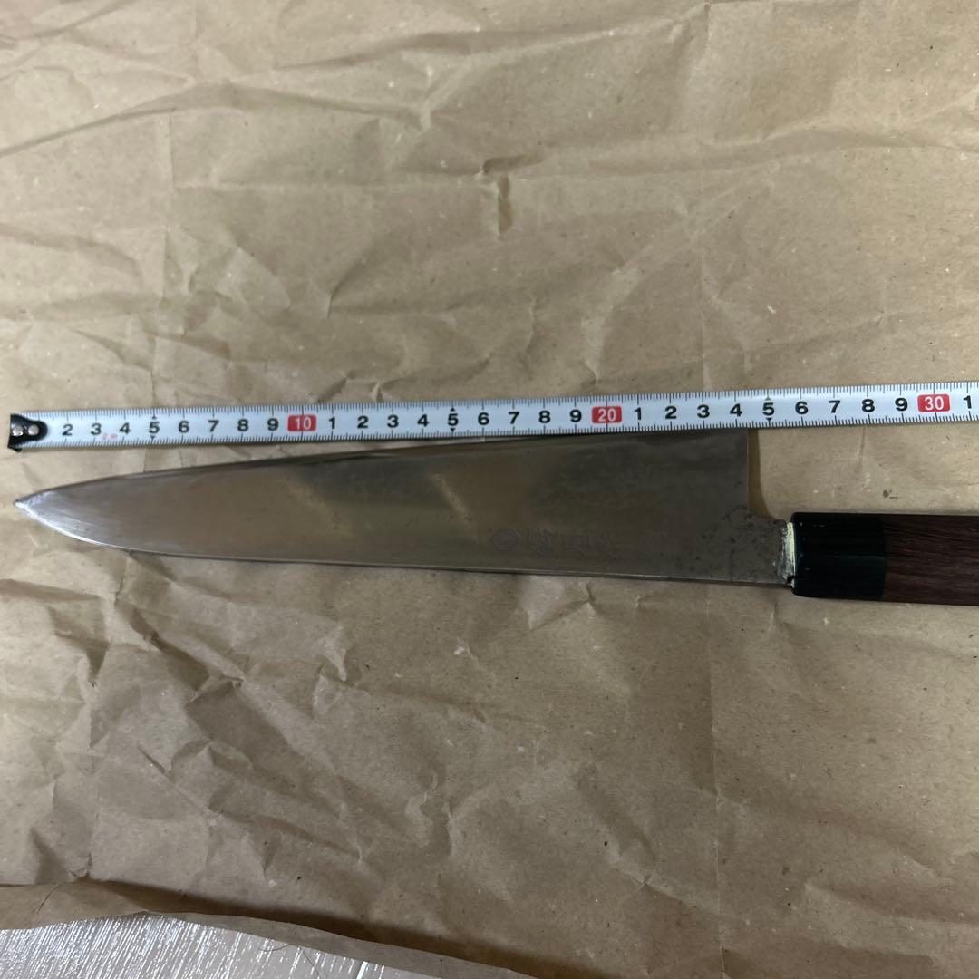 鍔屋 和牛刀　24cm 黒檀柄