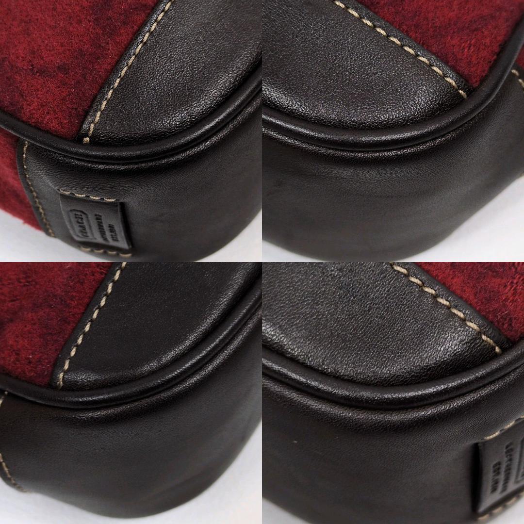 希少 COACH コーチ 7720 ワンハンド ハンドバッグ ポーチ ウール