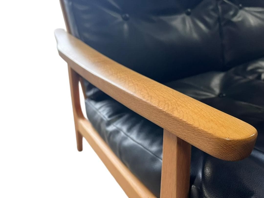 ◇マルニ60 maruni60 オーク フレームチェア 肘掛け有　2掛けソファ