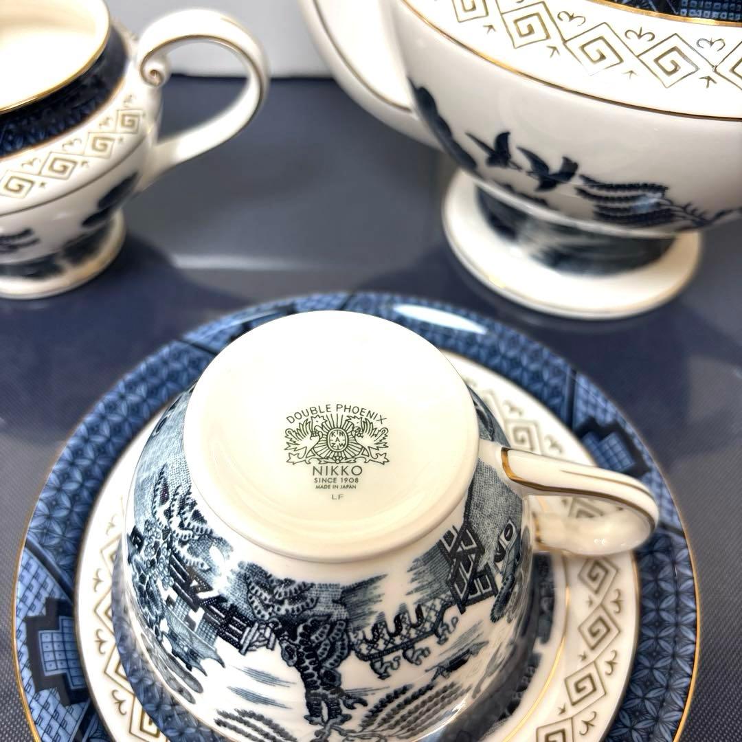 ニッコー 【NIKKO】山水シリーズ ティーセット 陶磁器5点セット