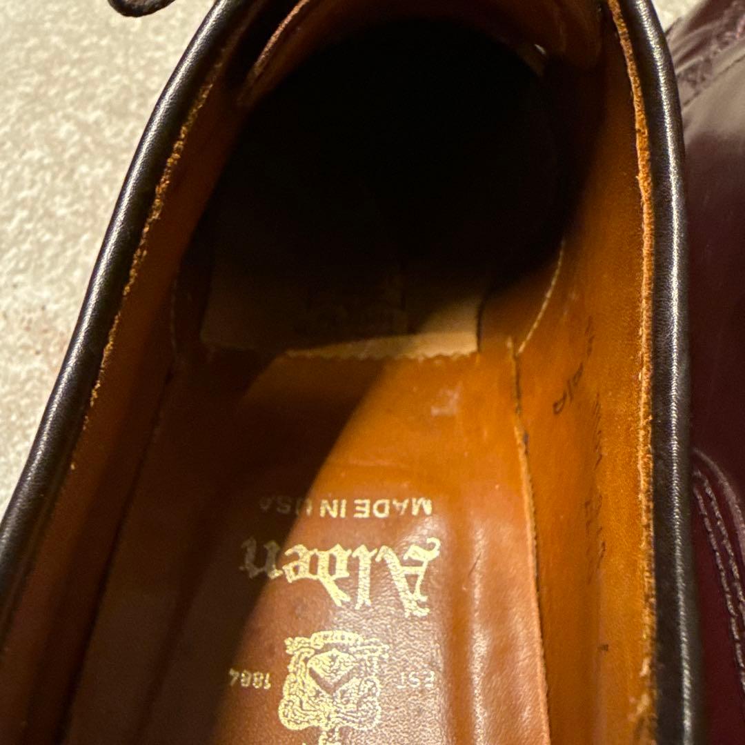 【美品】ALDEN コードバン バーガンディ Uチップ 2210 シューツリー付