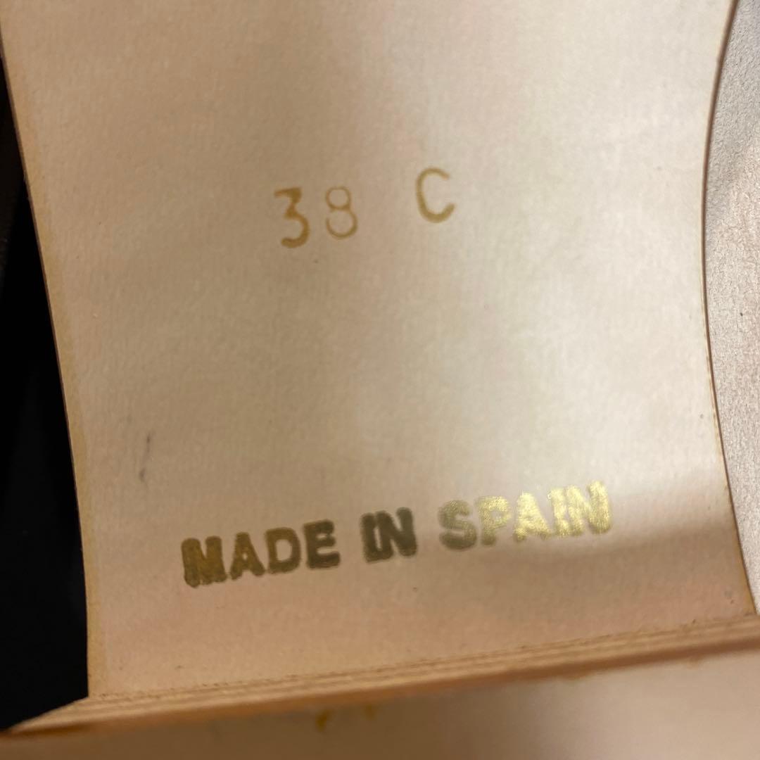 新品牛革スエード サブリナシューズ、SPAIN 製ベージュ、22.5cm