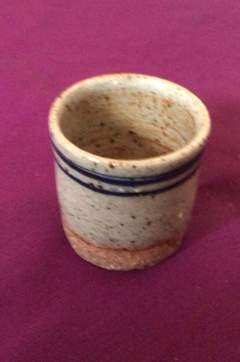茶道具十一代 中川浄益作 黄銅一葉蓋置☆共箱お猪口付