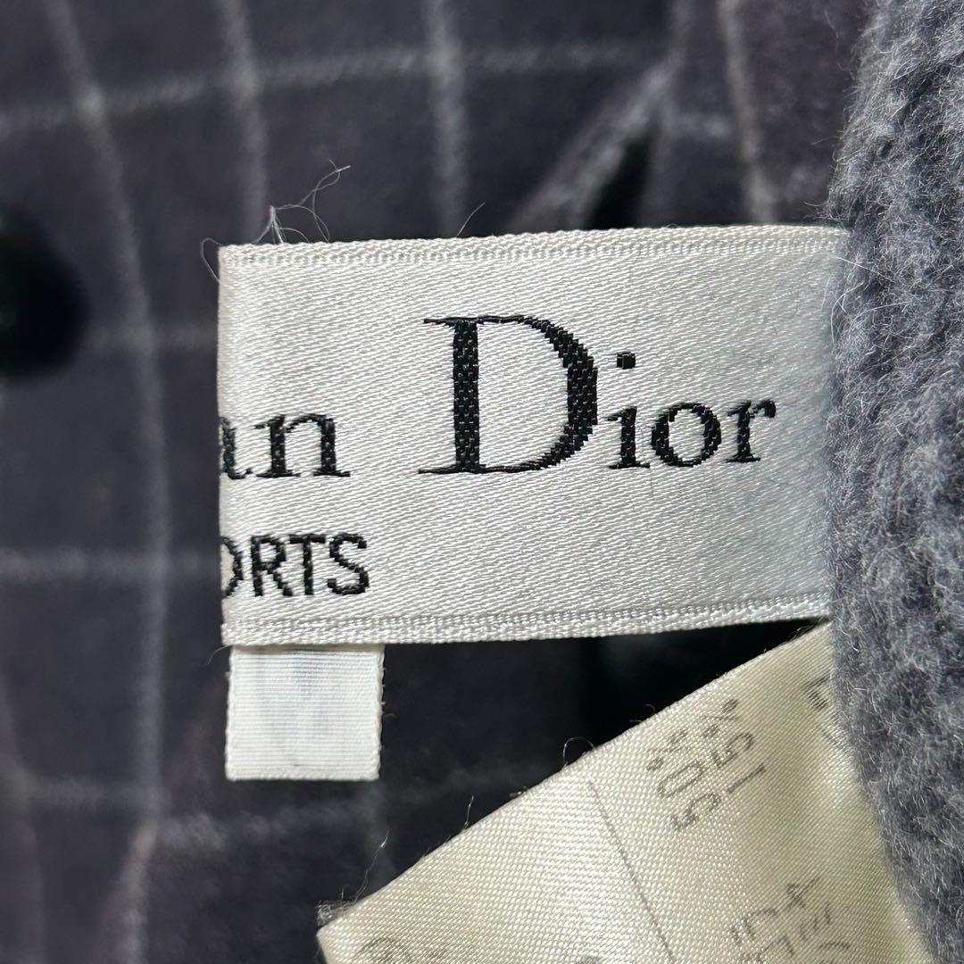 希少　Dior ディオール　リバーシブル　ウールコート　チェック　無地　アウター